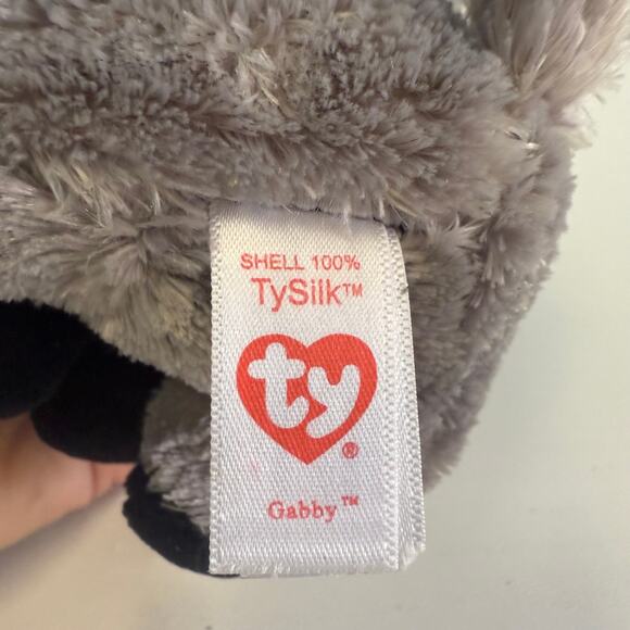 TY Beanie Boo "Gabby" Goat Plush 6" Gray & White Stuffed Animal EUC - Picture 5 of 5